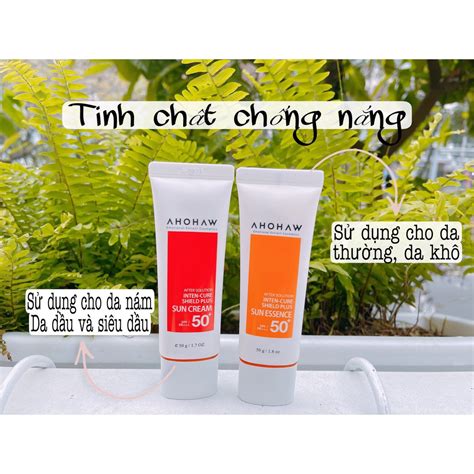 Kem Ch Ng N Ng Ahohaw Inten Cure Shield Plus Sun Essence Spf Pa