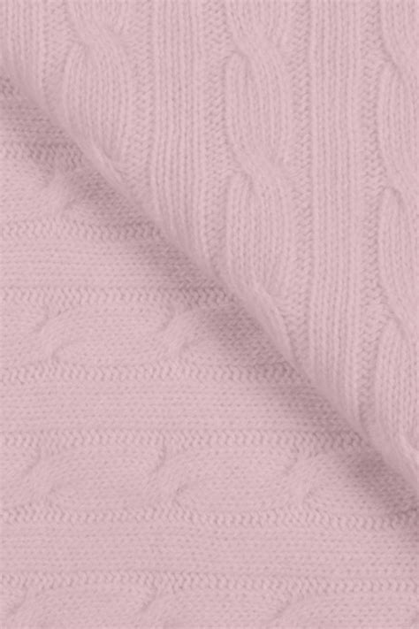 Baby Pink pure cashmere baby blanket cable knit | Italy in Cashmere UK