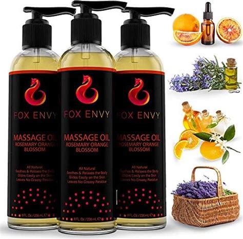 Premium Massage Oil Warming Massage Oil With Vitamin E Sweet Almond Argan