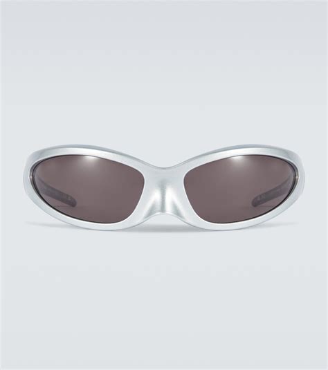 Acetate Sunglasses In Silver Balenciaga Mytheresa