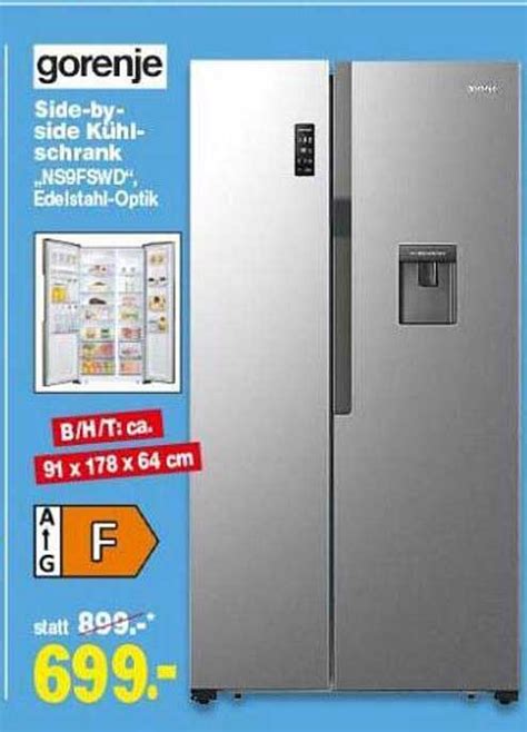Gorenje Side-by-side Kühl-schrank Angebot bei Repo Markt