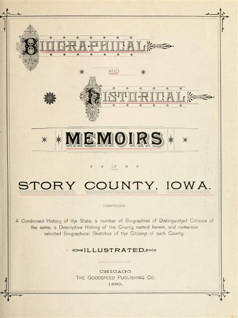 Biographical and Historical Memoirs of Story County, Iowa – Access ...