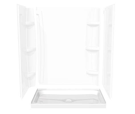 Rectangular Base 6036 3 In Acrylic Alcove Shower Base With Center