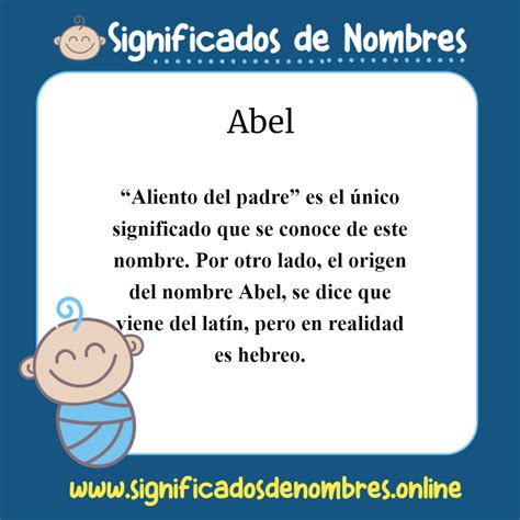 Significado Y Caracteristicas Del Nombre Abel Nombres Nombre Hot Sex