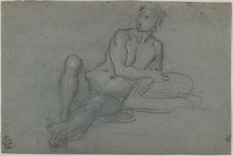Reclining Female Nude Figure Public Domain Portrait Drawing PICRYL