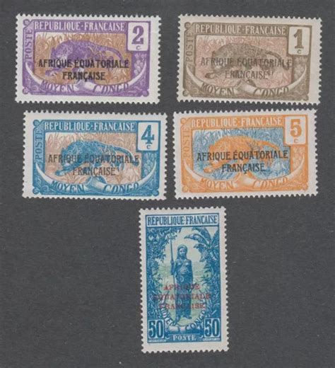 COLONIES FRANÇAISES Timbres Neufs Congo N72 73 74 75 et 84 EUR