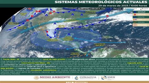 Mapa Frente Frío 45 Provocará Heladas En Estos Estados La Silla Rota