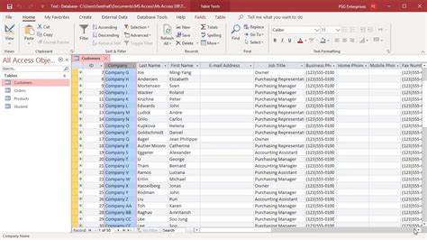 How To Work With Datasheet View In Ms Access Office 365 Youtube