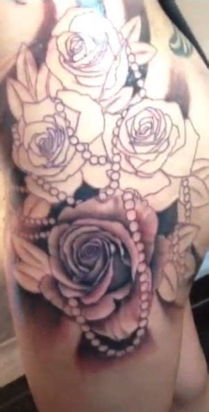 Pearls And Roses Pearl Tattoo Tattoos Cool Tattoos