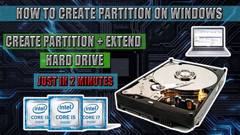 How To Create Partition On Windows Partition Hard Drives Youtube