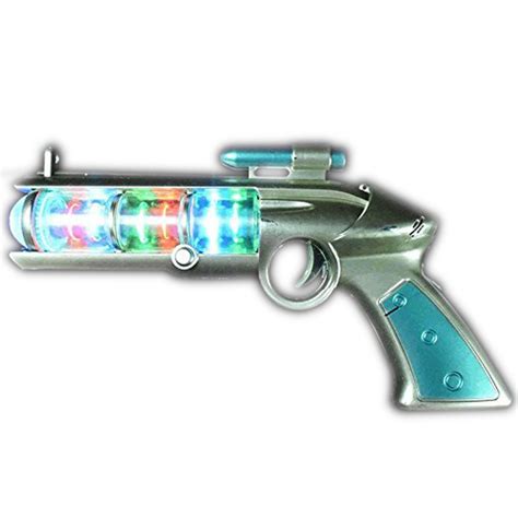 Light Up Spinning Barrel Space Gun Best Glowing Party Supplies