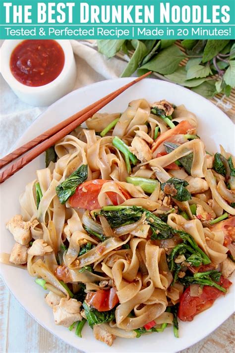 Thai Drunken Noodles Pad Kee Mao Recipe