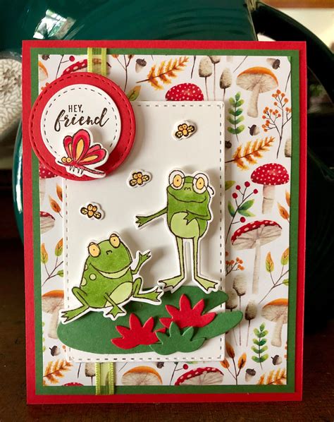 I Am Making Cute Frog Cards Today I Used The Stampin Up “so Hoppy Together” Stamp Set The Dsp