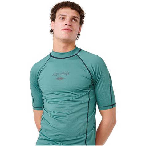 2023 Rip Curl Mens Fade Out Upf Performance Short Sleeve Rash Vest