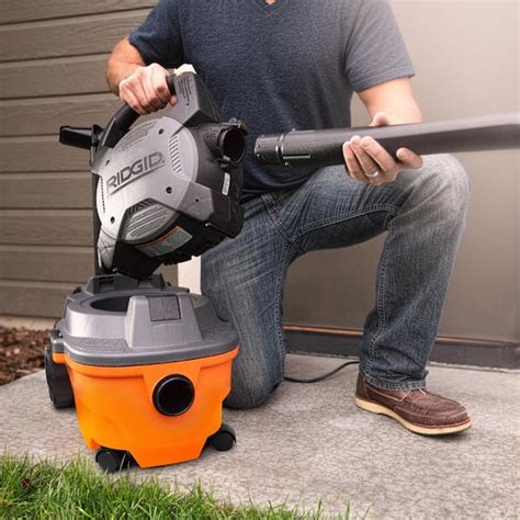 Ridgid Wet Dry Vac Vacuum 4 Gallon 6.0 Peak HP Handheld Detachable Blower Hose Vacuum Cleaners ...