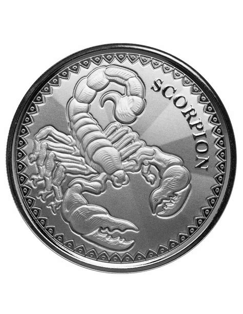 Scorpion Oz Silver Coin Francs Chad