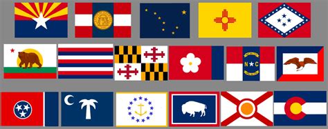 A Collection Of Usa State Flags With Simple Redesigns And Tweaks