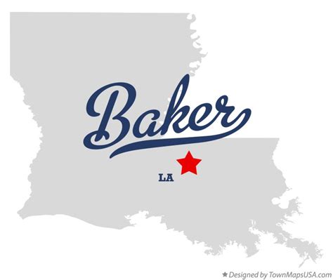 Map Of Baker La Louisiana