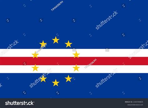 Flag Cape Verdenational Symbols Cape Verde Stock Illustration