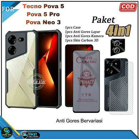 Jual Paket In Case Tecno Pova Pova Pro Pova Neo Softcase Fusion