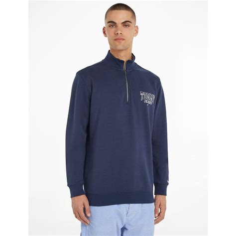 Sweat Gola Subida E Fecho Azul Tommy Jeans La Redoute