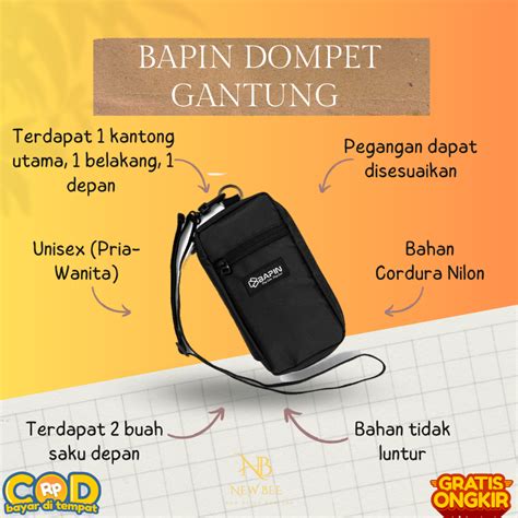 Jual Hanging Wallet Dompet Gantung Leher Original Hanging Wallet Kartu