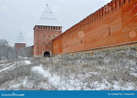 Smolensk Kremlin Fortress Wall In Smolensk Russia Editorial