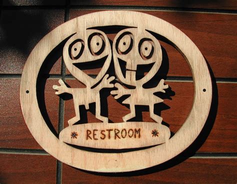 Funny Restroom Sign for Door Wooden Bathroom Signage Funny - Etsy