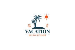 Beach Vacation Logo Design Template Graphic By Dyn Studio Creative