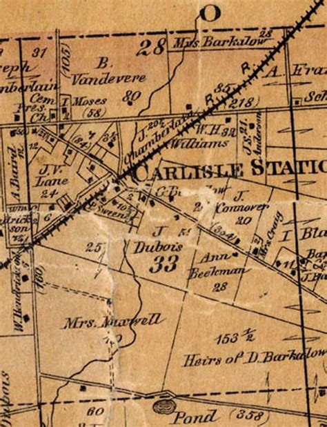 Franklin Township 1867 Wall Map Of Warren County