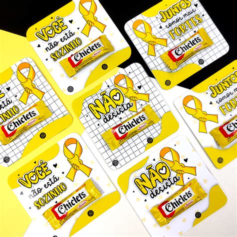 Cartão Chiclete Setembro Amarelo Elo7 Produtos Especiais