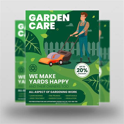 Garden Services Flyer Template Vol6 Print Templates Graphicriver