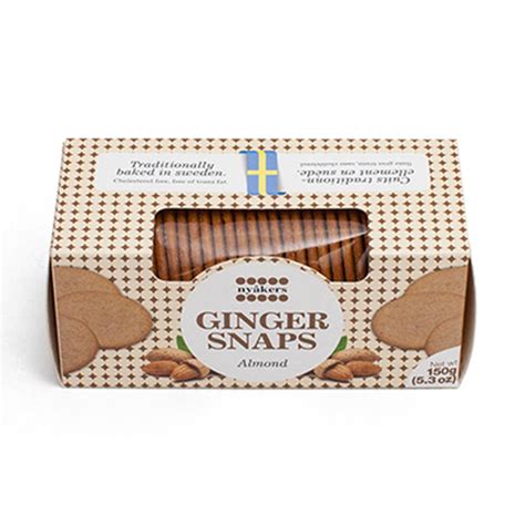 Nyakers Pepparkakor Ginger Snaps Almond 5 3 Oz 150 G