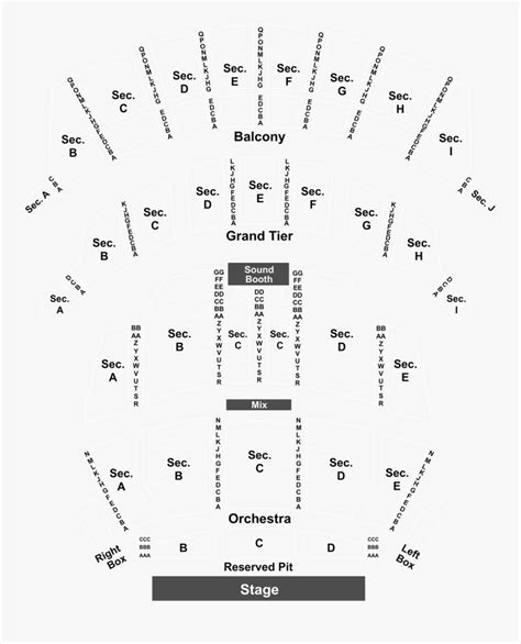 Seat Number Altria Theater Seating Chart, HD Png Download - kindpng