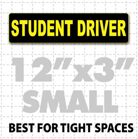 Student Driver Magnetic Sign 12" X 3"