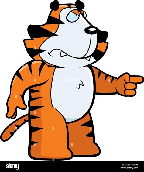 A cartoon tiger looking angry and pointing Stock Vector Image & Art - Alamy