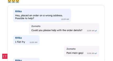 Customer Seeks Help For Fish Fry Order Zomato Customer Care Says Paani