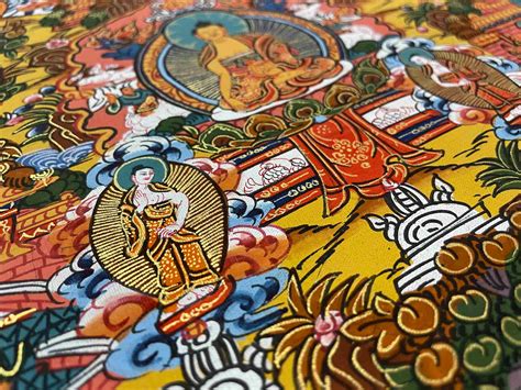 Buddhist Hand Painting Thangka Of Buddha Life Story Hand Painted