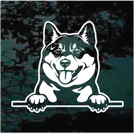 Shiba Inu Peeking Car Window Decals Personalized Decal Junky