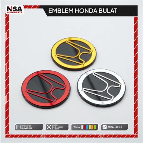 Jual Emblem Honda Emblem Timbul Bukan Stiker Logo Honda Timbul Bulat D