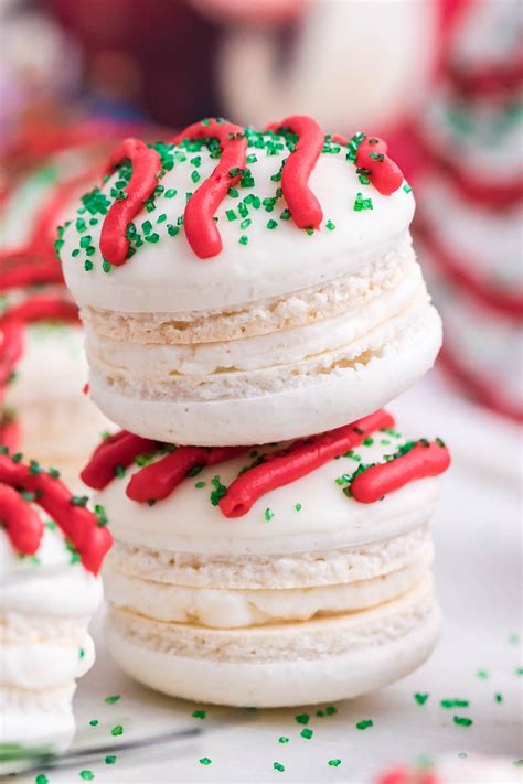 Christmas Tree Cake Macarons Recipe Fun Cookie Recipes