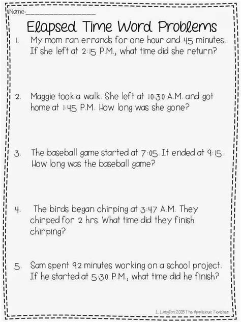 Elapsed Time Lesson Plan Grade