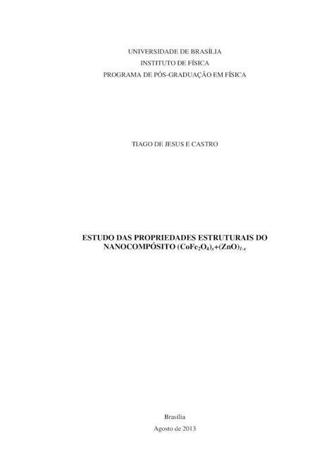 Pdf Estudo Das Propriedades Estruturais Do Microscopia Eletr Nica