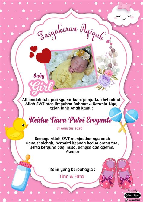 Cara Membuat Undangan Aqiqah Untuk Anak Perempuan Dan Laki Laki Mudah