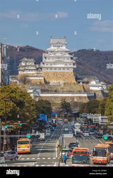 Japan Himeji City Himeji Castle Unesco World Heritage Stock Photo