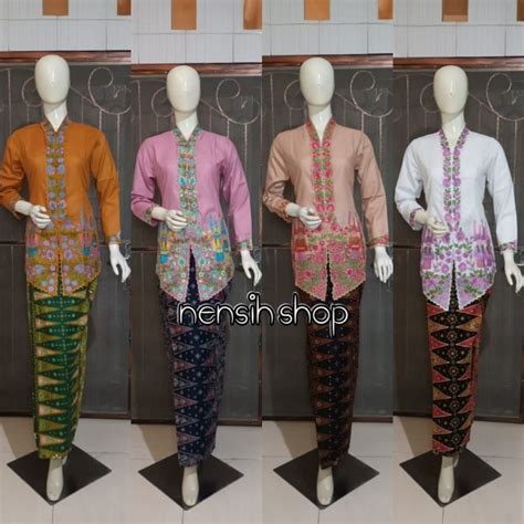 Jual Kebaya Encim Bordir Ondel Ondel Kebaya Lengan Panjang Kebaya