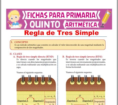 Regla De Tres Simple Para Quinto Grado De Primaria Actividades 2022