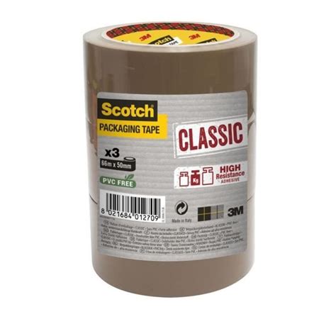 Scotch Tour De Rouleaux Adh Sifs D Emballage Classic Marron Havane