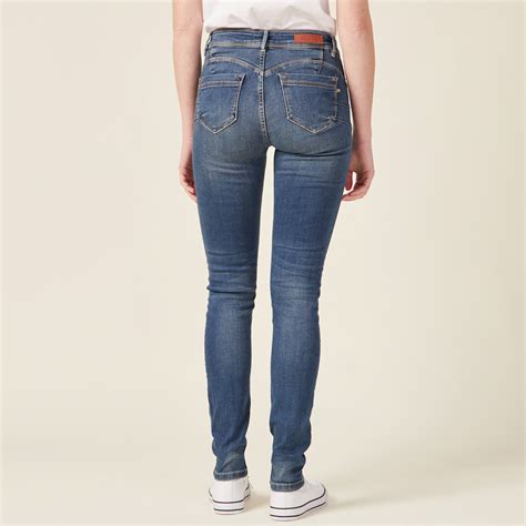 Jeans Marylin Skinny Push Up Denim Stone Femme Bonobo