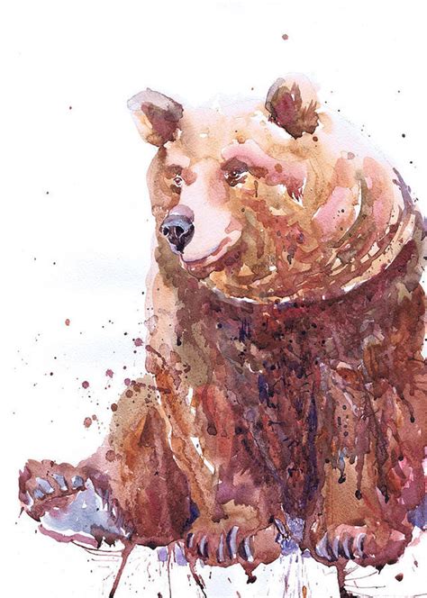 Grizzly Bear Art Print By Valentina RA In 2021 Bear Art Bear